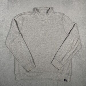 Faherty Shirt Mens Large Gray Legend Sweater 1/4 Zip Pullover Performance *READ